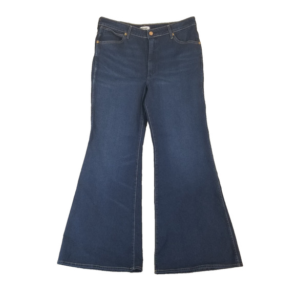 Wrangler Wanderer jeans women's 33 high rise flare blue denim retro - Picture 1 of 16